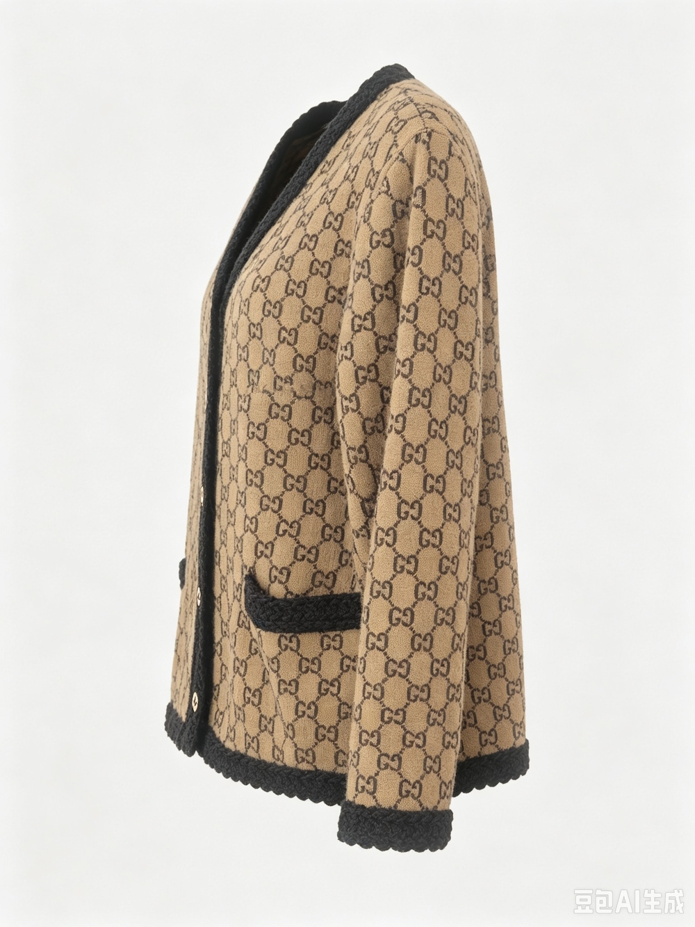 Gucci Brown Monogram GG-Pattern Jacket - Picture 4 of 9